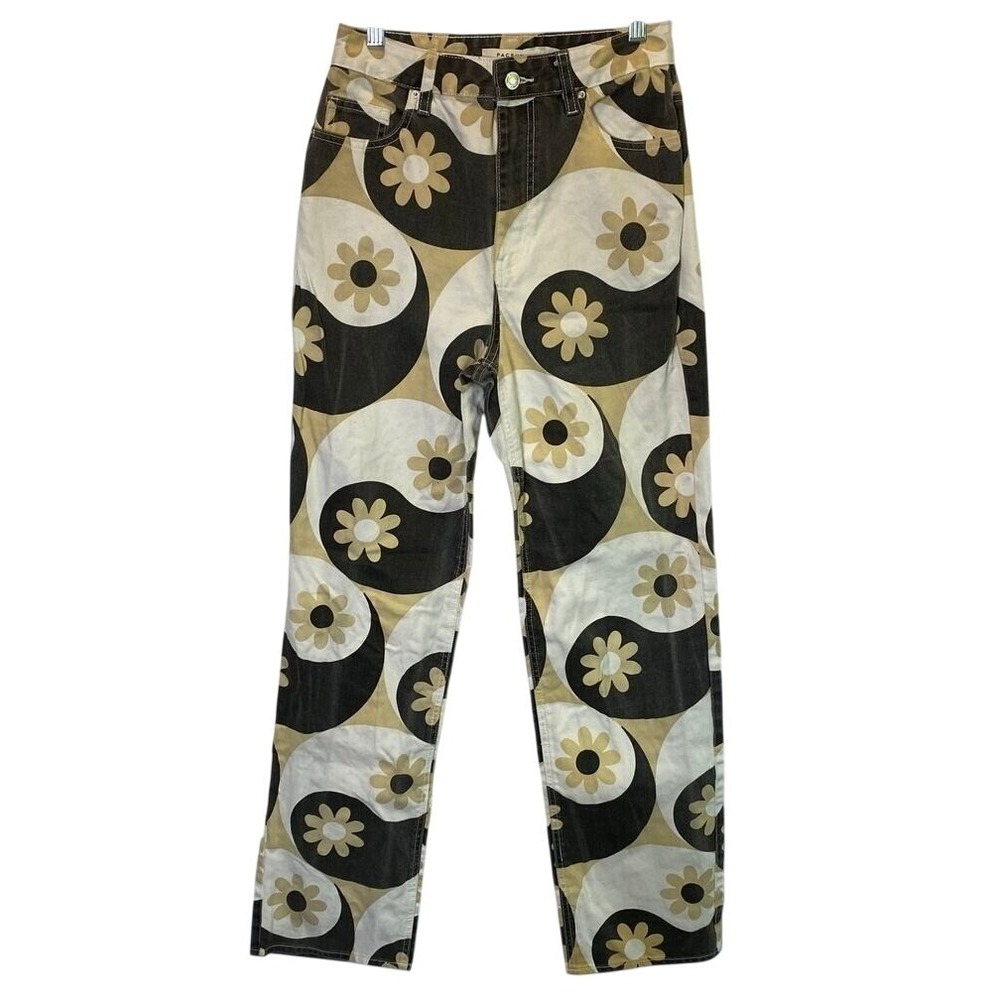 PacSun Women's Size 27‎ Eco Flower Yin & Yang 90's Boyfriend Jeans Retro Hippy